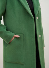 Пальто прямое зеленое на невысокий рост Форли