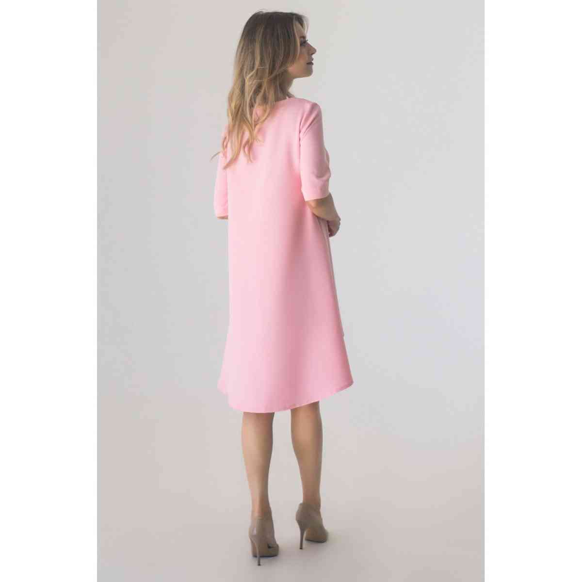 Розовое платье Ассиметрия