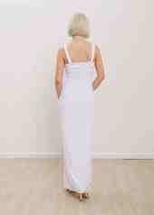 Платье белое с разрезом Лиатрис